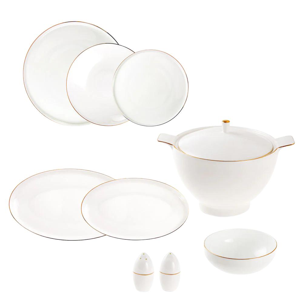 Jumbo Bianca Gold 57 Parça 12 Kişilik Yemek Takımı