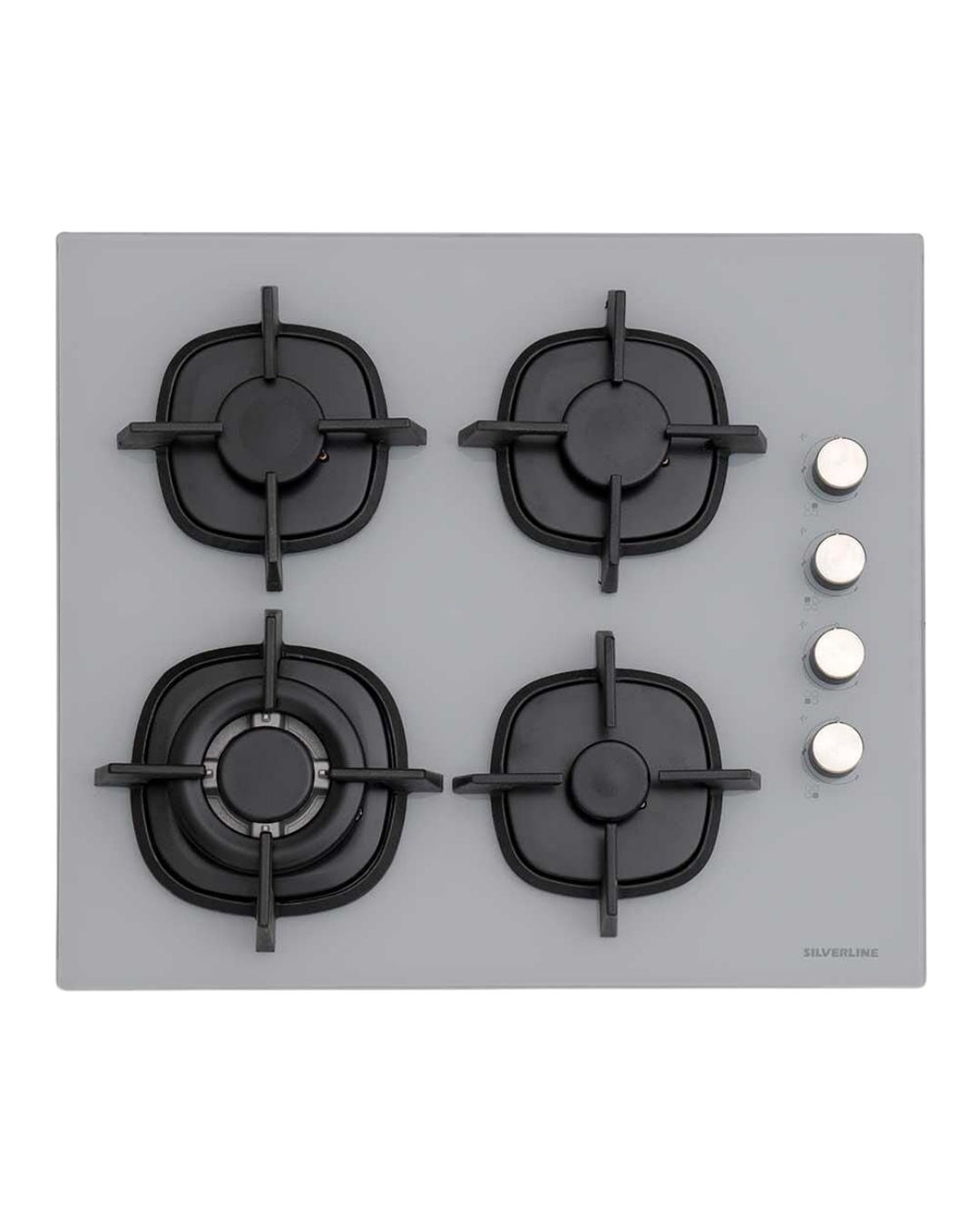 Silverline CS5429S01 Wok Gözlü Gri Cam Ankastre Ocak